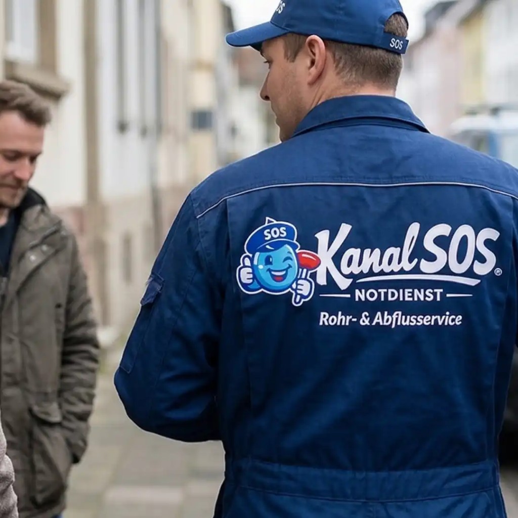 Kanal-SOS Techniker im Außeneinsatz bei einer Beratung vor Ort.